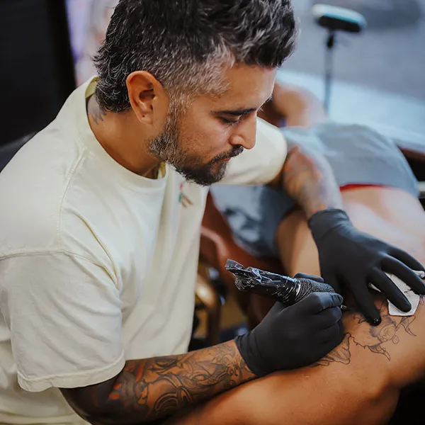 Daniel Lucero, tattoo artist at Sun Gold Tattoo & Barber