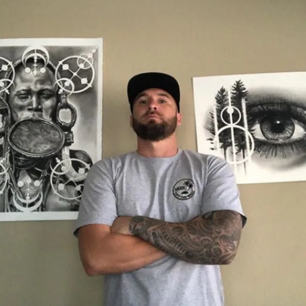 Keegan Keough, tattoo artist at Kosmosis Tattoo